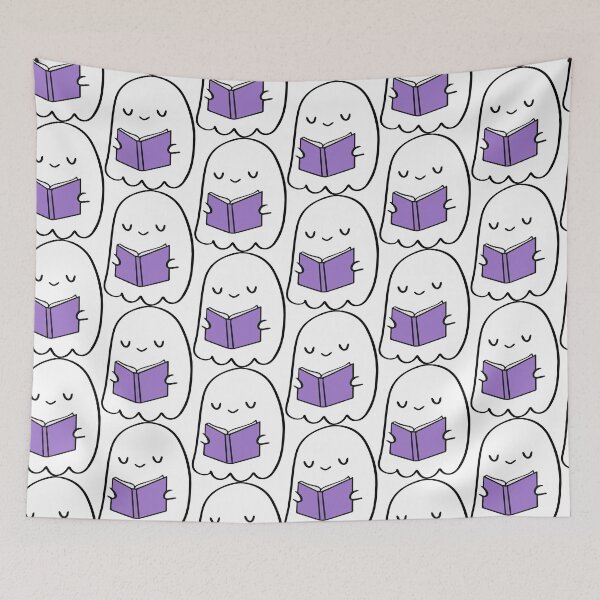 Item preview, Lavender Mist Ghost Reading – Soft Witchy Aesthetic Book Lover designed and sold by Cannaxes Studio.