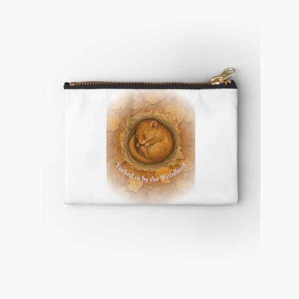 Item preview, Tucked in by the Woodland – Curled Dormouse in Autumn Nest designed and sold by GeoWild Designs.