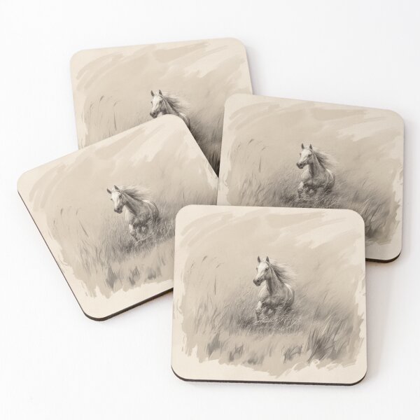 Item preview, A spirited Palomino horse galloping through a field of tall grass Horses in Motion designed and sold by CDC40.