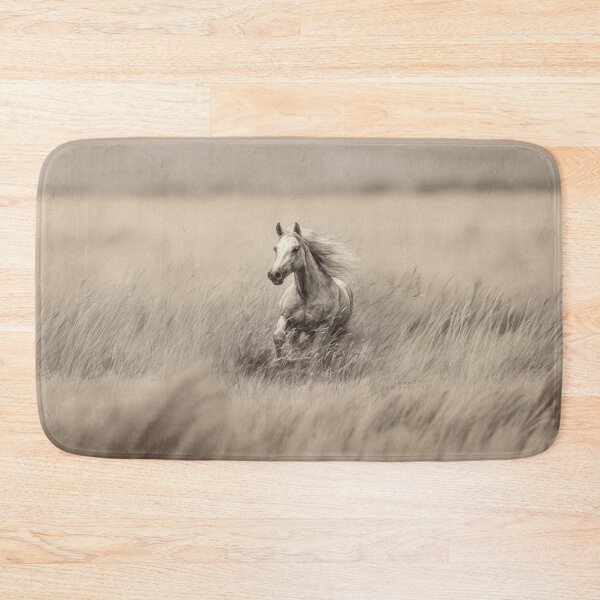 Item preview, A spirited Palomino horse galloping through a field of tall grass Horses in Motion designed and sold by CDC40.