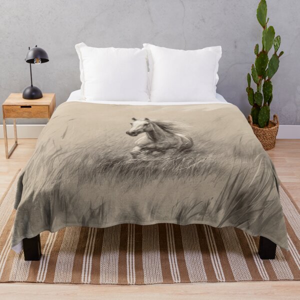 Item preview, A spirited Palomino horse galloping through a field of tall grass Horses in Motion designed and sold by CDC40.