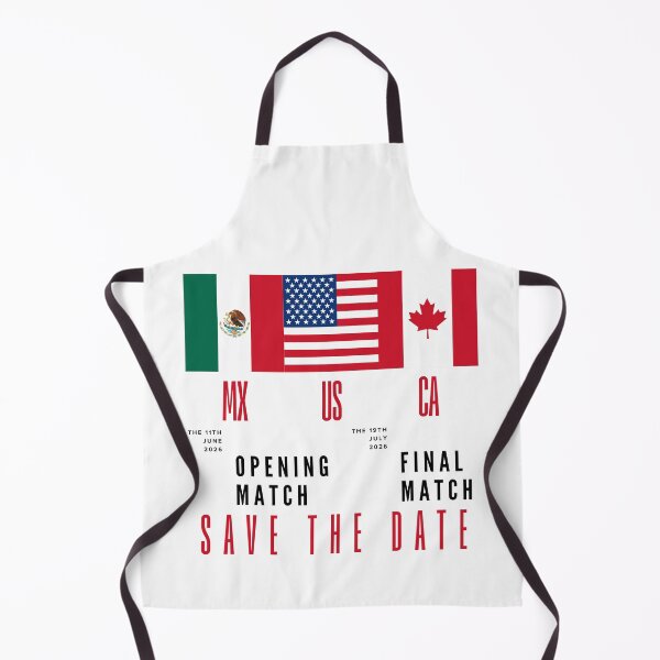 Item preview, 2026 World Cup Opening & Final – Azteca Stadium Mexico & MetLife Stadium USA – Football Design with Mexican, Canadian & US Flags designed and sold by La-Designita.