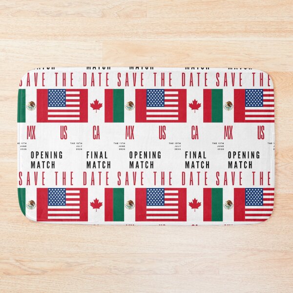 Item preview, 2026 World Cup Opening & Final – Azteca Stadium Mexico & MetLife Stadium USA – Football Design with Mexican, Canadian & US Flags designed and sold by La-Designita.