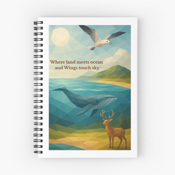 Item preview, Where Land Meets Ocean and Wings Touch Sky designed and sold by GeoWild Designs.