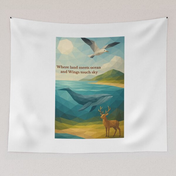 Item preview, Where Land Meets Ocean and Wings Touch Sky designed and sold by GeoWild Designs.