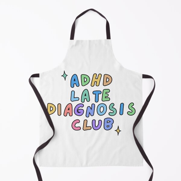 Item preview, ADHD late diagnosis club | Neurodiversity text design designed and sold by NeurodiverseTea.