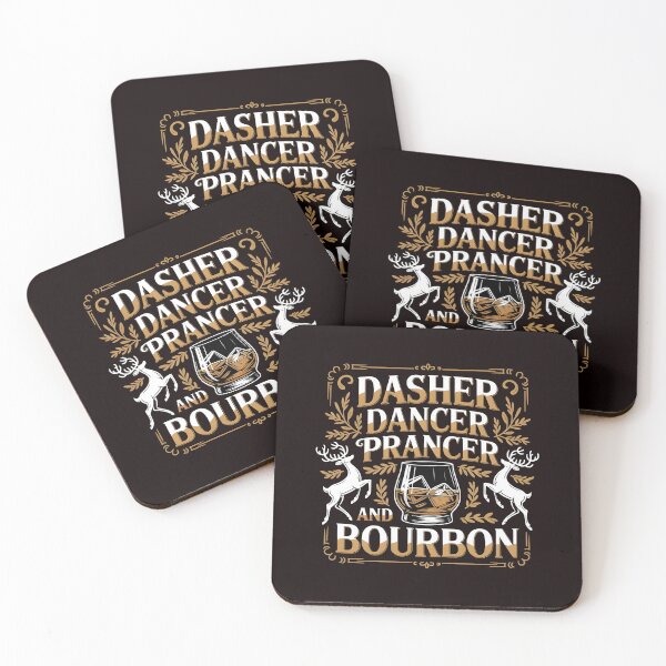 Item preview, Dasher Dancer Prancer and Bourbon – Funny Holiday Drinking Apparel designed and sold by Redgiant87x.