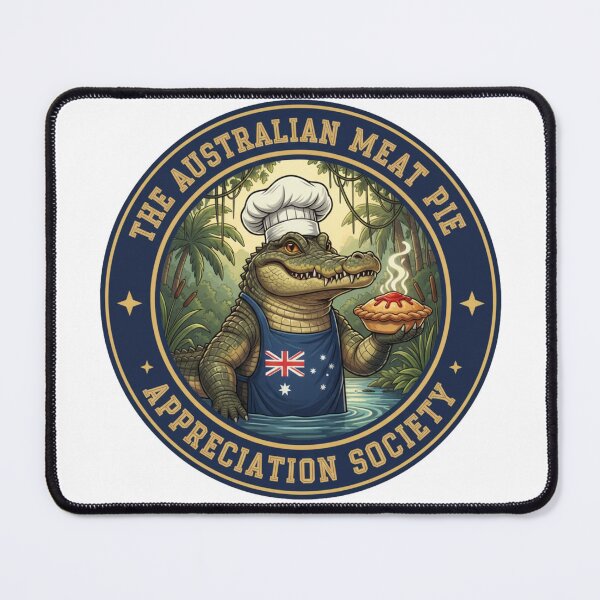 Item preview, The Meat Pie Crocodile designed and sold by The Australian Meat Pie Appreciation Society.