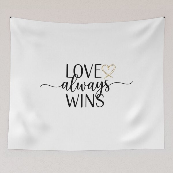 Item preview, LOVE ALWAYS WINS T-shirt | Positive Message, Hope & Inspirational Quote Tee designed and sold by MINIMA.LIGN.