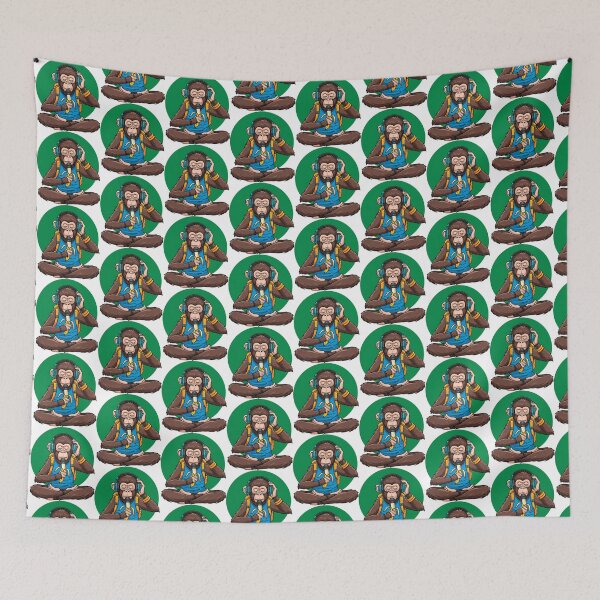 Item preview, Cartoon monkey singing into banana designed and sold by SholoStudio.