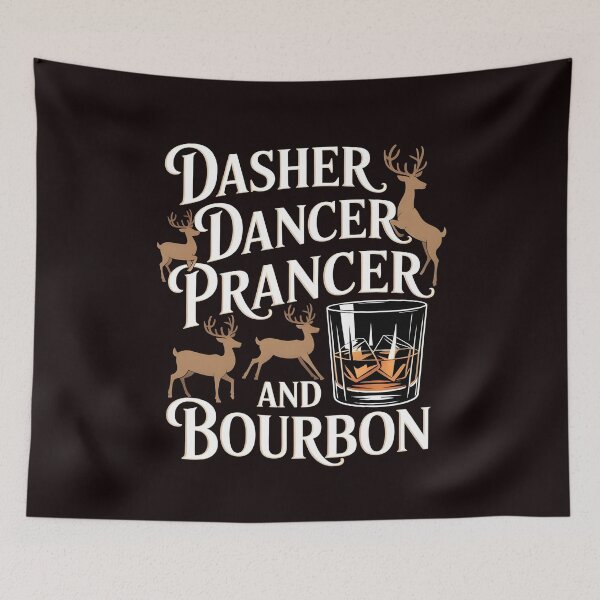 Artikelvorschau, Dasher Dancer Prancer und Bourbon – Bourbon Lovers Christmas entworfen und verkauft von Redgiant87x.