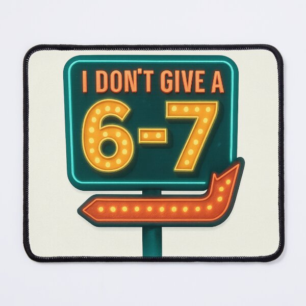Item preview, 67 Funny Sarcastic I Don't Give A Six Seven 6 7 Meme Motel Sign designed and sold by SunfullyYours.