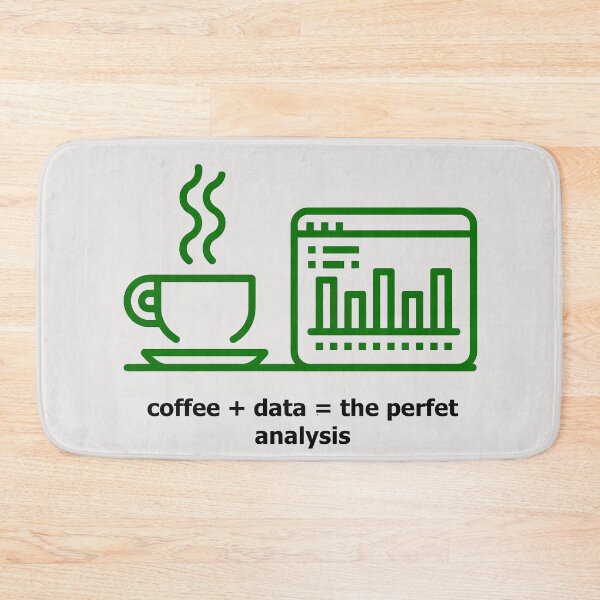 Item preview, Coffee + Data = The Perfect Analysis – Terminal Green Code ASCII Design designed and sold by WikaKowalczyk.