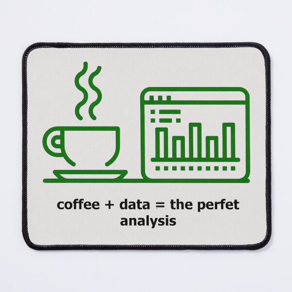 Item preview, Coffee + Data = The Perfect Analysis – Terminal Green Code ASCII Design designed and sold by WikaKowalczyk.