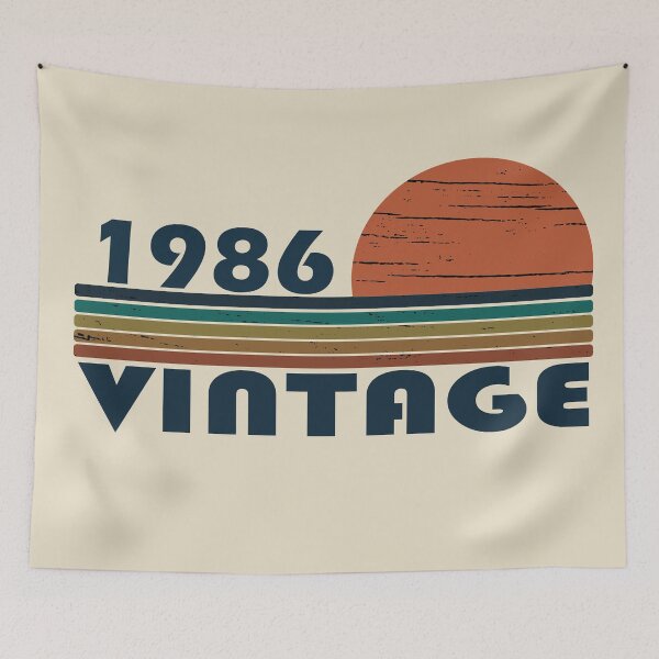Item preview, Born in 1986 vintage funny 40th birthday gift designed and sold by Alexaltay.