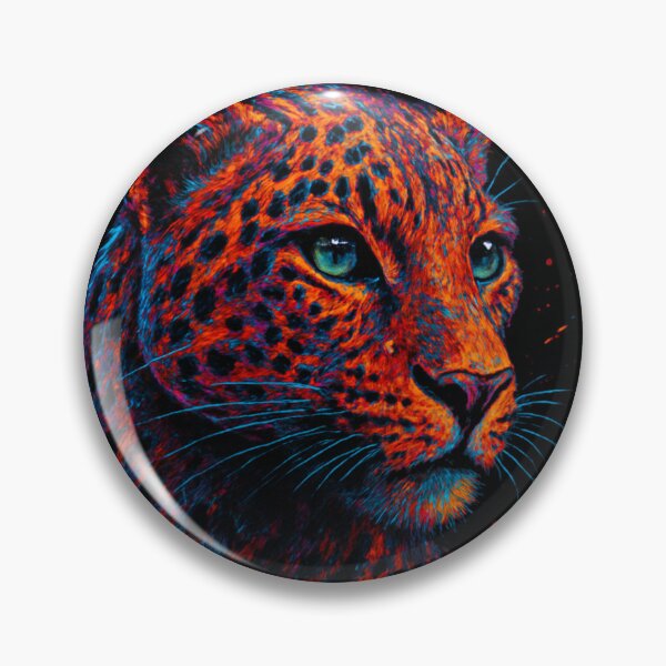 Item preview, Neon Tiger – Glowing Street Art Animal Portrait designed and sold by kastabembe.