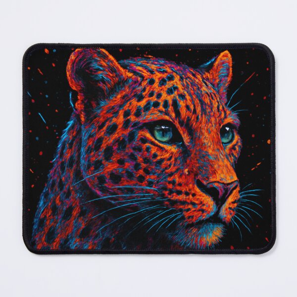 Item preview, Neon Tiger – Glowing Street Art Animal Portrait designed and sold by kastabembe.