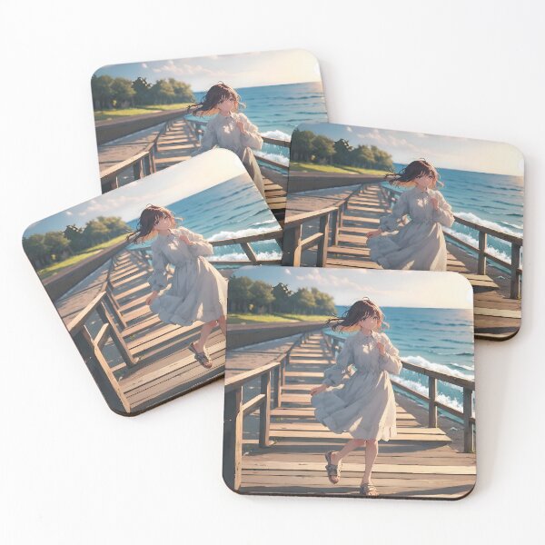 Item preview, Girl Walking by the Sunlit Sea designed and sold by Silvestaria.