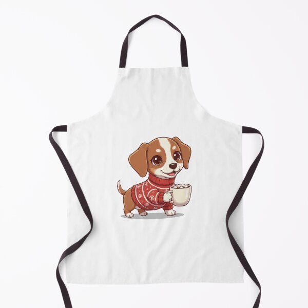 Item preview, Cute Christmas Longdog Puppy with Hot Cocoa - Dog Lovers designed and sold by The Real Life Symphony.
