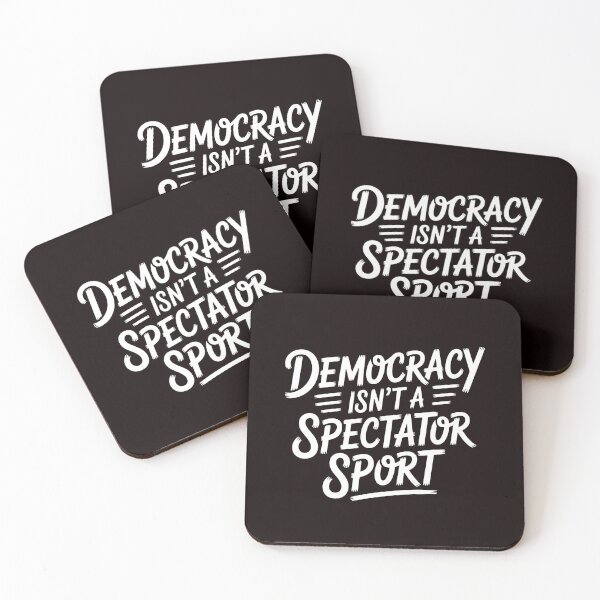 Item preview, Democracy Isn’t a Spectator Sport – Handwritten Civic Action Design designed and sold by Redgiant87x.