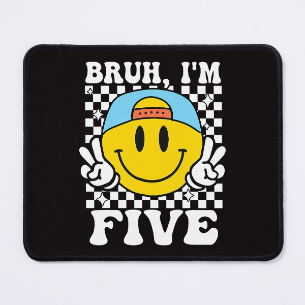 Item preview, Bruh I’m Five Smiley Face Fun Birthday designed and sold by torildorxop.