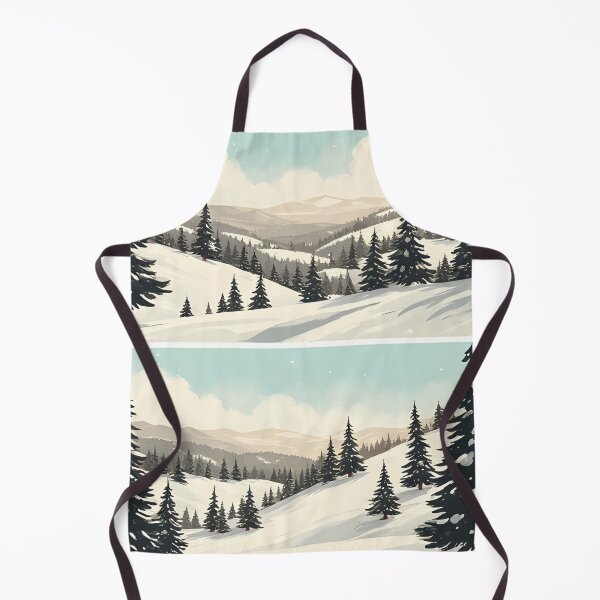 Item preview, Winter landscape with snow-covered mountains and fir trees. designed and sold by Mianku | Für das Leben.