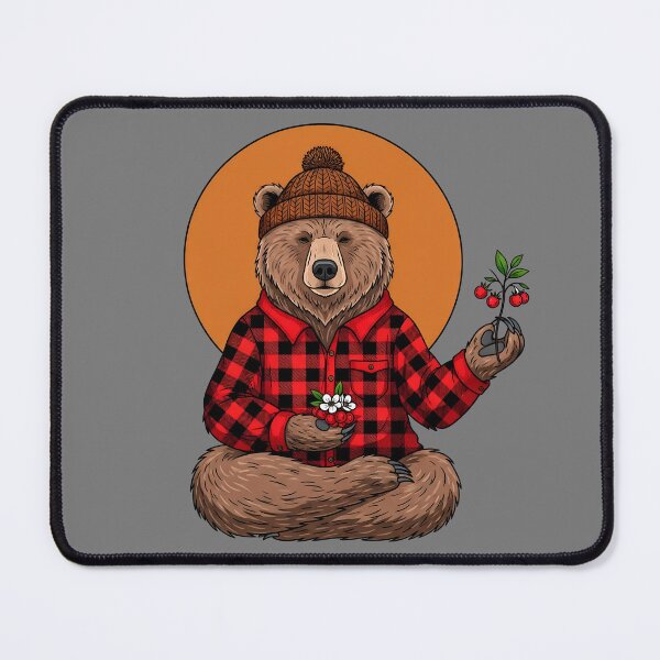 Item preview, Meditating Lumberjack Bear Flannel designed and sold by SholoStudio.