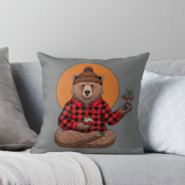 Item preview, Meditating Lumberjack Bear Flannel designed and sold by SholoStudio.