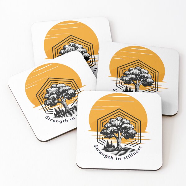 Item preview, Strength in Stillness – Geometric Tree and Sun Design designed and sold by GeoWild Designs.