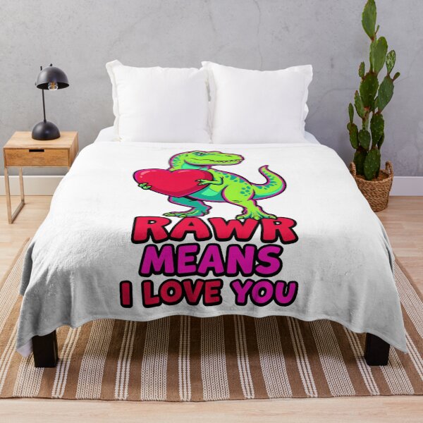 Item preview, RAWR Means I Love You Dinosaur Valentine designed and sold by Quillway.