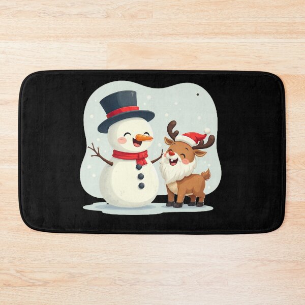 Item preview, Winter Christmas Friends: Snowman and Funny Reindeer designed and sold by PetiteEmilie.