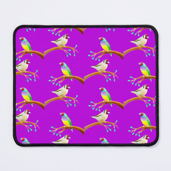 Item preview, Colourful birds design lilac purple blue background unique gift gouldianfinch goldfinch designed and sold by Arniesart85.