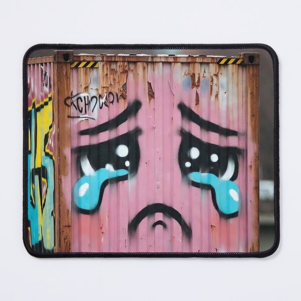 Item preview, Sad Kawaii Container – Crying Anime Container in Pink designed and sold by NordseeSteel.