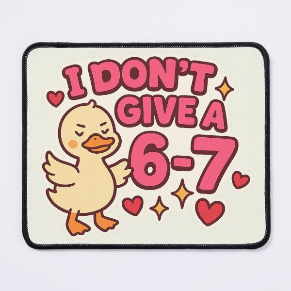 Item preview, 67 Funny Sarcastic I Don't Give A Six Seven 6 7 Meme Duck designed and sold by SunfullyYours.