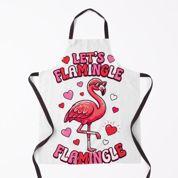 Item preview, Let's Flamingle Cute Flamingo Valentine designed and sold by Quillway.