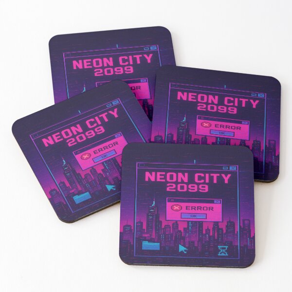Item preview, Neon City 2099 – Retro Cyberpunk Glitch Art  Futuristic Vaporwave Aesthetic Design designed and sold by FernandsOficial.