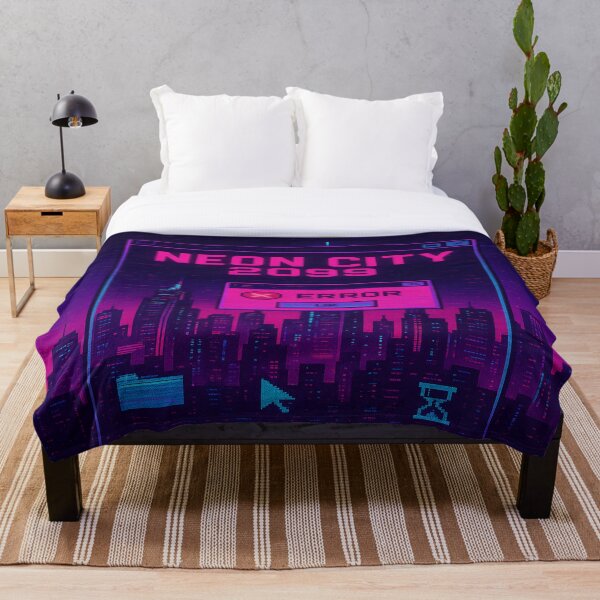 Item preview, Neon City 2099 – Arte retro ciberpunk con fallos, diseño futurista de estética vaporwave designed and sold by FernandsOficial.