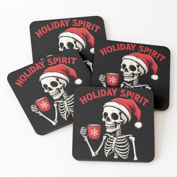 Item preview, Holiday Spirit Skeleton – Funny Christmas Coffee Design designed and sold by DariusZD.