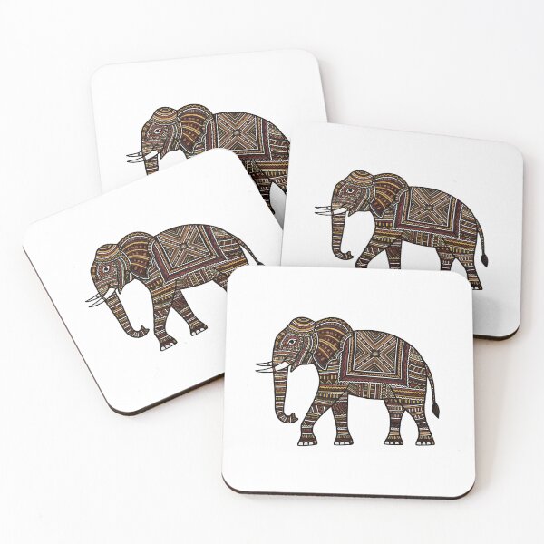 Item preview, Traditional Warli Art Painting – Tribal Folk Wall Décor Design with elephant motif designed and sold by Haus Of K.