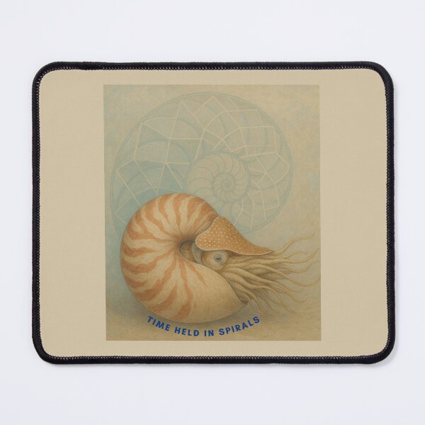 Item preview, Time Held in Spirals – Nautilus Shell Art Print designed and sold by GeoWild Designs.