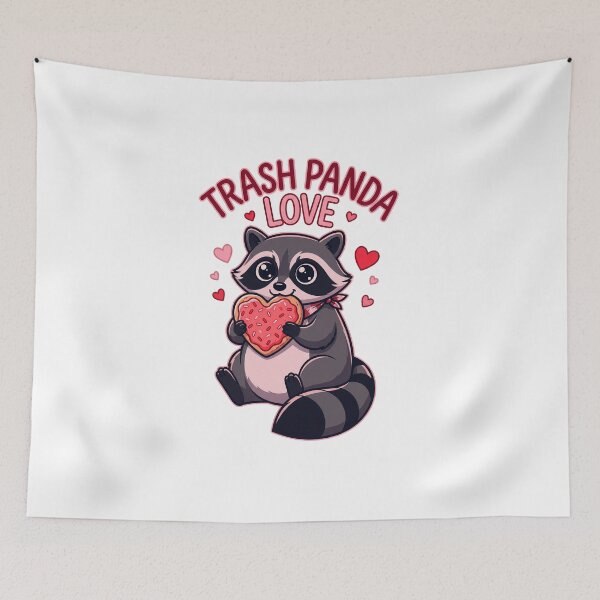 Item preview, Trash Panda Love Cute Raccoon Valentine designed and sold by Quillway.