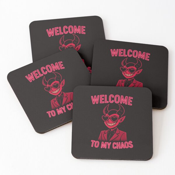 Item preview, Welcome to My Chaos – Cool Devil Character Vintage Neon Art designed and sold by ArtVoyageShop.