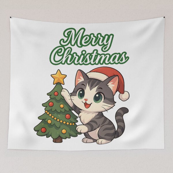 Item preview, Merry Christmas The Cat Adventures designed and sold by ShizukaiNeko.