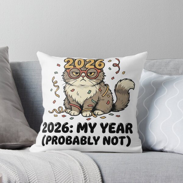 Artikelvorschau, Lustige Grumpy Cat Neujahr 2026 entworfen und verkauft von shellymope.