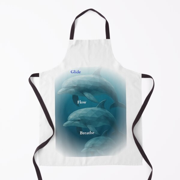 Aperçu de l'œuvre Glide Flow Breathe – Art géométrique des dauphins créée et vendue par GeoWild Designs.