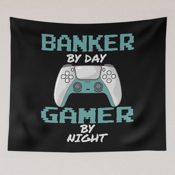 Item preview,  Funny Banker By Day Gamer By Night designed and sold by LifeGoods103.