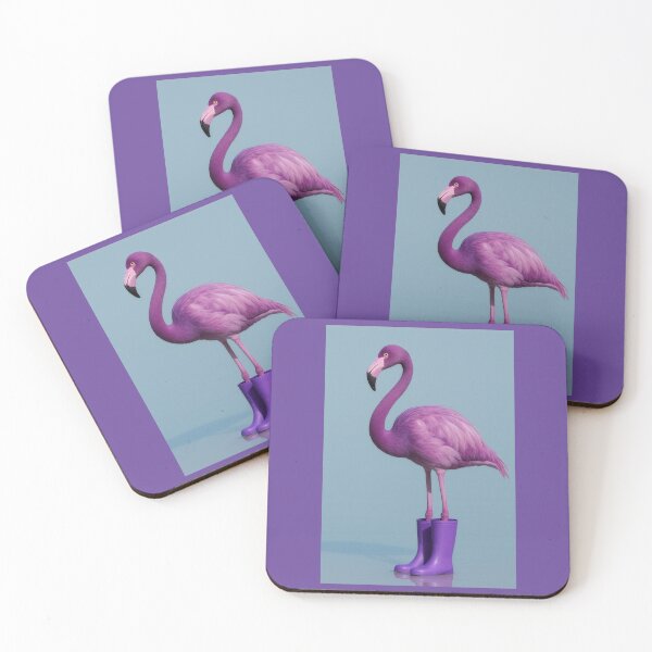 Item preview, Purple Flamingo in Purple Wellingtons designed and sold by Tridentulus.