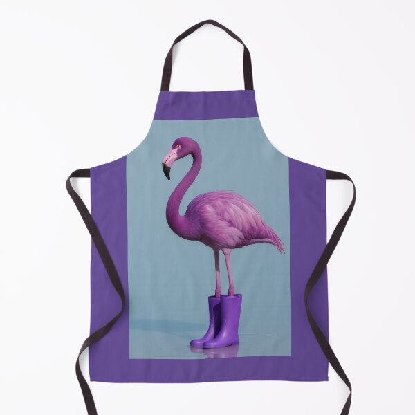 Item preview, Purple Flamingo in Purple Wellingtons designed and sold by Tridentulus.
