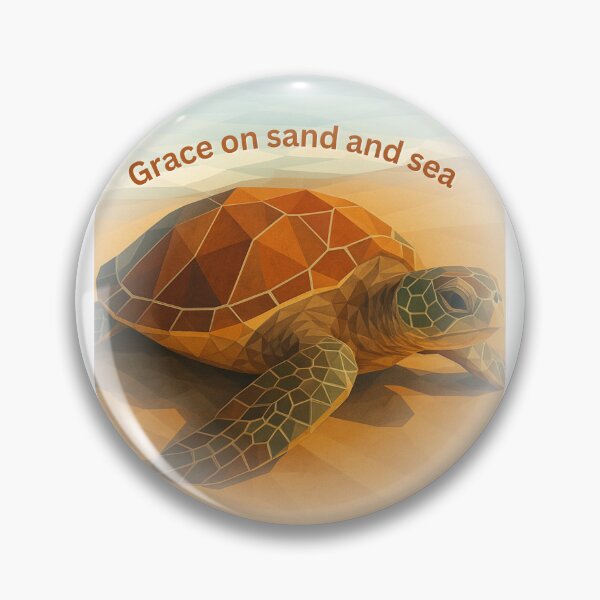 Item preview, Grace on Sand and Sea – Sea Turtle Art Print designed and sold by GeoWild Designs.