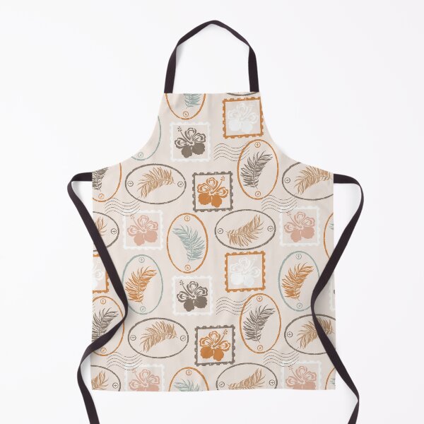 Item preview, Retro Tropical Flora Stamps Pattern designed and sold by Farissa Designs.